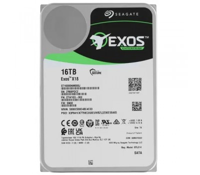 Жесткий диск SAS SEAGATE 16Tb Server Exos X18 HDD 512E/4KN ( 3.5 / 16TB/ SAS 12Gb/s / 7200rpm) ST16000NM004J