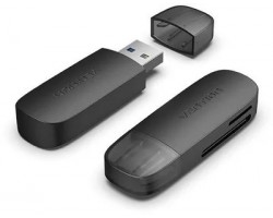 Картридер USB 3.0 Vention (SD+TF) Черный <CLGB0>