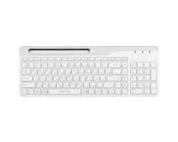 Клавиатура беспроводная A4 Tech Fstyler FBK25 белый/серый BT/Radio slim Multimedia <FBK25 WHITE>