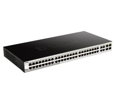 Коммутатор D-Link DGS-1210-52/FL1A L2 управляемый 48 1Gb Base-T ports and 4 1Gb Base-T/SFP combo-ports.16K Mac address, 802.3x Flow Control, 256 of 802.1Q VLAN, VID range 1-4094, 802.1p Prio