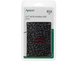 Твердотельный накопитель SSD 2.5  SATA III APACER 512Gb AS350 R560/W540 Mb/s, 3D TLC, 425TBW, AP512GAS350-1 6968