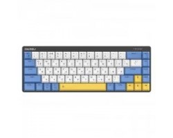Клавиатура беспроводная Dareu EK868 White-Blue-Yellow, Bluetooth, свитчи: ультратонкие Kailh-Dareu Brown 7051