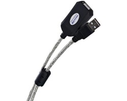 Кабель USB 2.0 Aopen ACU823-15M Am-Af 15 м удлинитель с усилением 7114