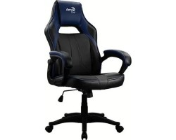 Игровое кресло AeroCool AС40C AIR на колесиках, полиуретан, черный/синий (aс40c  black blue) 7424