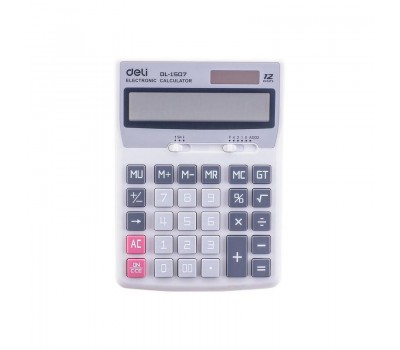 Калькулятор Deli Core E1507 светло-серый 12-разр. 7451