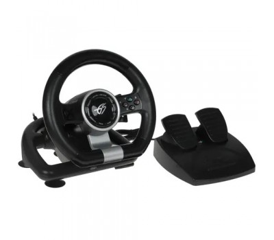 Руль DEXP Wheelman 1 для PC/PS4/PS3/XB1&360/Android/Switch, USB, 240 мм, 180 гр, Xinput, вибрация, цвет черный 7458