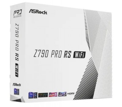 Материнская плата MB Socket 1700 Asrock Z790 PRO RS WIFI 4xDDR5 ATX AC`97 8ch(7.1) 2.5Gg RAID+HDMI+DP ATX 7479