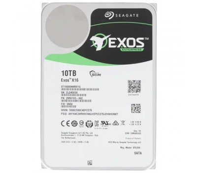 Жесткий диск HDD 3.5  SATA-III SEAGATE 10Tb Exos X16 Enterprise 7200 6Gb/s 256Mb ST10000NM001G 7495