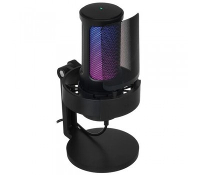 Микрофон Fifine A8 астольный, стриминговый, конденсаторный, USB C, RGB подсветка, регулятор громкости, кнопка откл. звука, черный 7509
