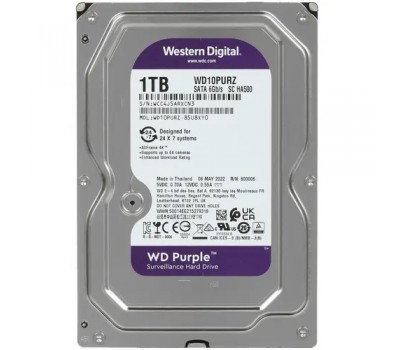Жесткий диск HDD 3.5  SATA-III WD 1Tb Purple WD11PURZ 5400pm 64mb 7537