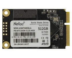 Твердотельный накопитель SSD M.2 SATA NETAC 512Gb N5M (SATA3, up to 540/490MBs, 3D TLC) <NT01N5M-512G-M3X> 7569