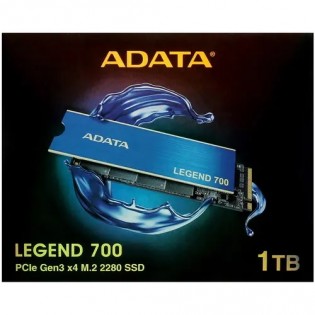 Твердотельный накопитель SSD PCI-E x4 A-DATA 1Tb LEGEND 700 PCIe NVMe 3D NAND M.2 2280 (R2000/W1600MB/s) радиатор Blue  [ALEG-700-1TCS] 7725