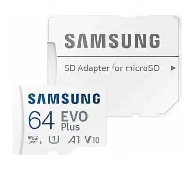 Флеш карта microSDXC SAMSUNG 64Gb Class10 MB-MC64KA/AM EVO PLUS + adapter 7821