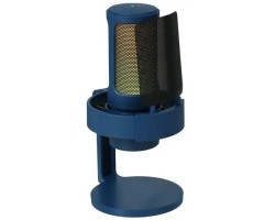 Микрофон Fifine A8 астольный, стриминговый, конденсаторный, USB C, RGB подсветка, регулятор громкости, кнопка откл. звука, синий 7822