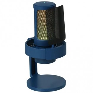Микрофон Fifine A8 астольный, стриминговый, конденсаторный, USB C, RGB подсветка, регулятор громкости, кнопка откл. звука, синий 7822