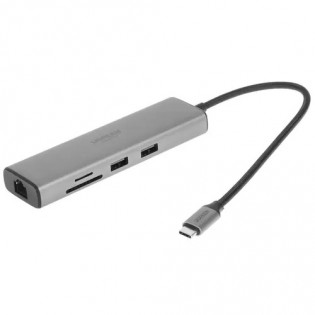 Док-станция Ugreen CM512 USB 3.2 Gen1 Type-A x2, USB 3.2 Gen2 Type-C, HDMI,SD, microSD (TF), LAN 7842