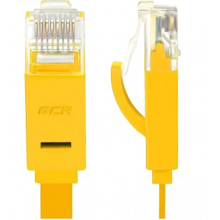 Патч-корд Greenconnect GCR-LNC622-1.5m Патч-корд плоский прямой PROF  1.5m UTP медь, кат.6, желтый, позолоченные контакты, 30 AWG, Premium ethernet high speed 10 Гбит/с, RJ45, T568B <GCR-LNC622-1.5m> 8019